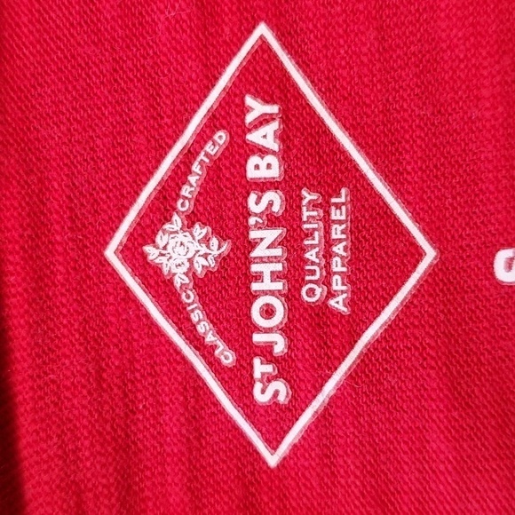 St. John's Bay red Women's top Lovely enbroidery at the top in blue/white Size S - Picture 9 of 9